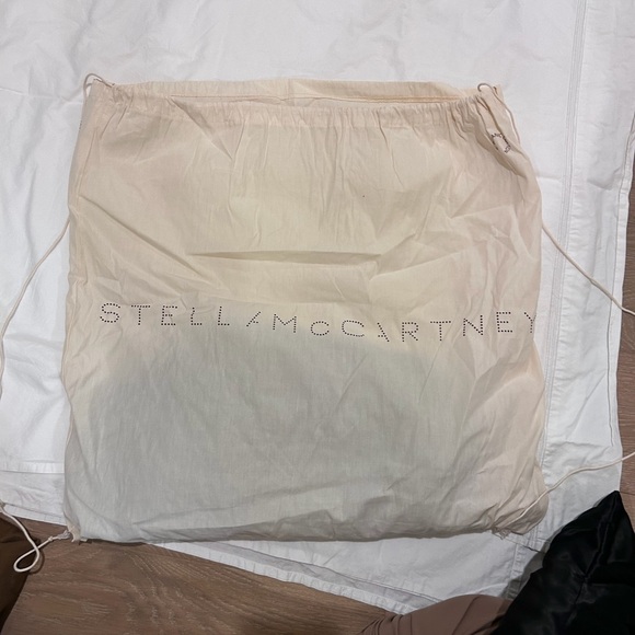 Stella McCartney Falabella Fringe Tote Black Vegan Leather Chain Shoulder Bag - Picture 2 of 5